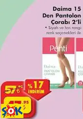 PENTİ DAİMA 15 DEN PANTOLON ÇORABI 2’Lİ PENTİ DAİMA 15 DEN PANTOLON ÇORABI 2’Lİ